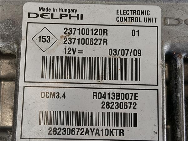 CENTRALITA Renault megane iii fastback (bz0_) 1.5 dCi D/ K9K F8 - #Prov# DK9KF8PROV 28230672A NEGRO DELPHI uce - Imagen 3