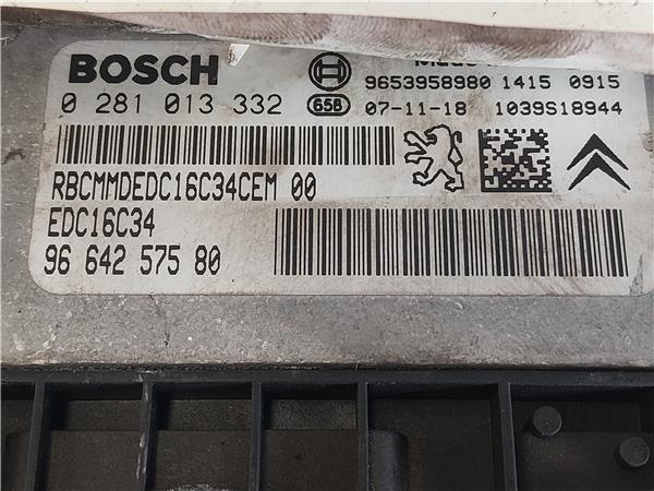 CENTRALITA Citroen c5 berlina (2004->) 1.6 HDi (RC8HZB) D-9HZ - #Prov# D9HZPROV BOSCH/0281013332 BOSCH0281013332 MARRON uce - Imagen 3