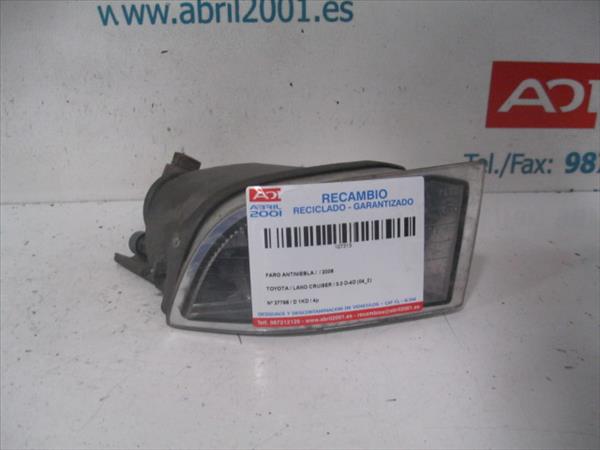 FARO ANTINIEBLA Toyota land cruiser (j12)(2003->) 3.0 D-4D (KDJ120) D 1KD - #Prov# D1KDPROV E130874 NEGRO Bombillas Lámparas luces Luz Pilotos