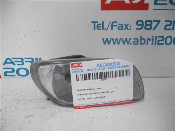 FARO ANTINIEBLA Chevrolet lacetti 1.6 16V CDX F16D3 NEGRO Bombillas Lámparas luces Luz Pilotos - Imagen 2