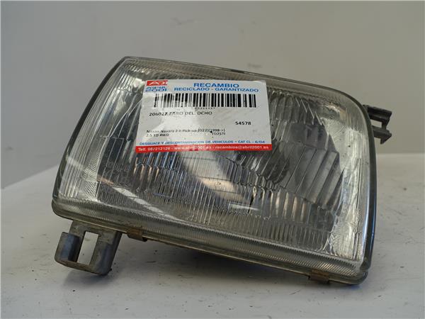 FARO DEL. DCHO Nissan pickup (d22)(02.1998->) 2.5 TD 4WD TD25TI E42520502 GRIS PLATA Bombillas delanteras Delanteros Derechas Derechos Lámparas luces Luz piloto Pilotos