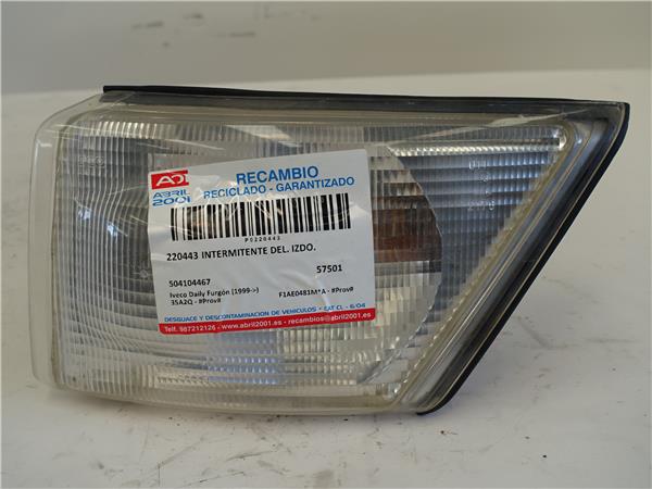 INTERMITENTE DEL. IZDO. Iveco daily furgón (1999->) 35A2Q - #Prov# F1AE0481M*A - #Prov# F1AE0481MAPROV 504104467 BLANCO Delanteras delanteros Izquierdas izquierdos pilotos