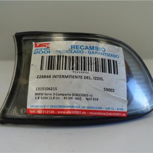 INTERMITENTE DEL. IZDO. BMW serie 3 compacto (e46)(2001->) 1.8 316ti [1,8 Ltr. - 85 kW 16V] N42 B18 N42B18 1315106215 NEGRO    Delanteras delanteros Izquierdas izquierdos pilotos