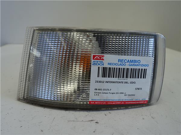 INTERMITENTE DEL. IZDO. Citroen jumper furgón (01.1994->) 1.9 D DJY (XUD9A) DJY(XUD9A) 08-661-1517L-F 86611517LF BLANCO Delanteras delanteros Izquierdas izquierdos pilotos