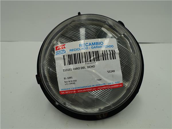 FARO DEL. DCHO Suzuki sj 410 1.0 (SJ410) F10A E9-1091 E91091 ROJO Bombillas delanteras Delanteros Derechas Derechos Lámparas luces Luz piloto Pilotos
