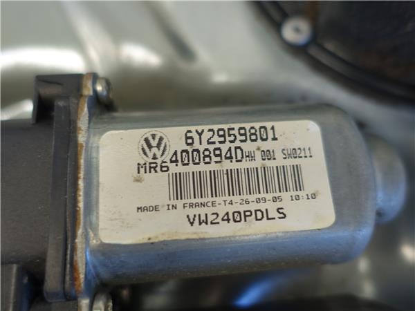 MECANISMO ELEVALUNAS DEL. DCHO. Volkswagen polo iv (9n1)(11.2001->) 1.9 TDI AXR 6Y2959801 NEGRO Delanteras delanteros Derechas derechos motor GGU - Imagen 3