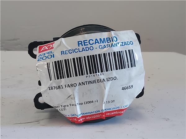 FARO ANTINIEBLA IZDO. Opel tigra twin top (2004->) 1.3 CDTI Z 13 DT Z13DT 89202513 89210094 AZUL Bombillas Izquierdos Lámparas luces Luz Pilotos
