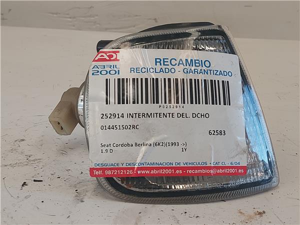 INTERMITENTE DEL. DCHO Seat cordoba berlina (6k2)(11.1993->) 1.9 D 1Y 014451502RC 14451502RC GRANATE Delanteras delanteros Derechas derechos pilotos