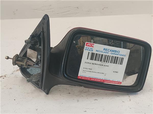 RETROVISOR DCHO. Seat cordoba berlina (6k2)(11.1993->) 1.9 D 1Y E10217430 GRANATE Derecho Espejo