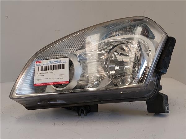 FARO DEL. IZDO. Nissan qashqai (j10)(01.2007->) 1.5 dCi K9K EUR04 - #Prov# K9KEUR04PROV 26060JD90B GRIS Bombillas Delanteras delanteros Izquierdas izquierdos Lámparas luces Luz Pilotos