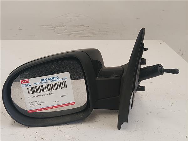 RETROVISOR IZDO. Renault clio iii (2005->) 1.2 16V Hi-Flex D4F 742 D4F742 1.244.306.0 12443060 NEGRO Espejo Izquierdo