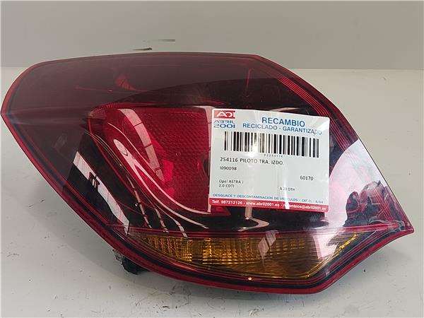 PILOTO TRA. IZDO. Opel astra j 2.0 CDTI A 20 DTH A20DTH I090098 BLANCO Bombilla Faro Izquierdo Lámpara lateral Luz Trasero