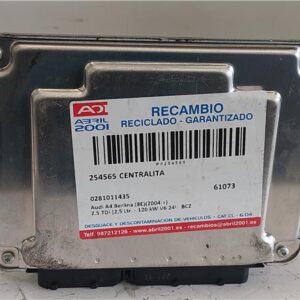 CENTRALITA Audi a4 berlina (8e)(2004->) 2.5 TDI [2,5 Ltr. - 120 kW V6 24V TDI] BCZ 0281011435 281011435 NEGRO    uce HEN