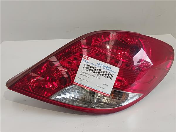 PILOTO TRA. DCHO. Peugeot 207 (2006->) 1.6 HDi 9HX (DV6ATED4) 9HX(DV6ATED4) 9686565980-00 968656598000 GRIS ANTRACITA Bombilla Derecha derecho Faro Lámpara Luz Trasera trasero