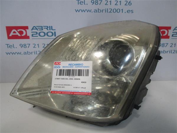 FARO DEL. IZDO. XENON Renault vel satis (bj0)(2002->) 2.2 dCi (BJ0E, BJ0F) G9T 702 G9T702 PLATA PK6004