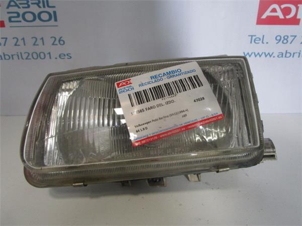 FARO DEL. IZDO. Volkswagen polo iii (6n1)(09.1994->) 64 1.9 D AEF BLANCO Bombillas Delanteras delanteros Izquierdas izquierdos Lámparas luces Luz Pilotos