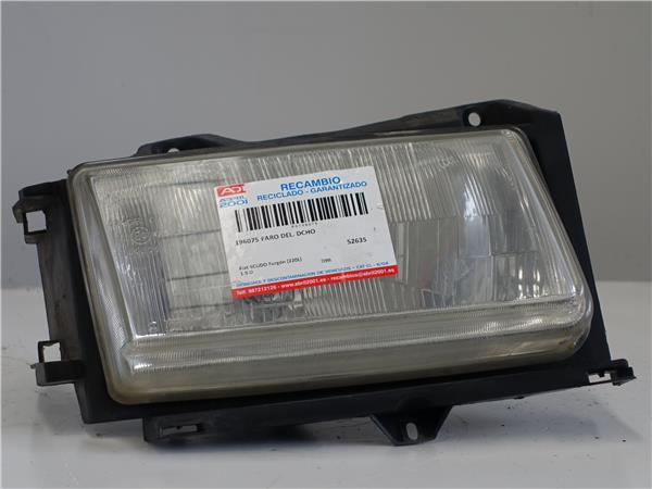 FARO DEL. DCHO Fiat scudo furgón (220l) 1.9 D D9B BLANCO Bombillas delanteras Delanteros Derechas Derechos Lámparas luces Luz piloto Pilotos