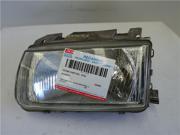 FARO DEL. IZDO. Volkswagen polo iii (6n1)(09.1994->) 64 1.9 D AEF 6N194015 GRIS ANTRACITA Bombillas Delanteras delanteros Izquierdas izquierdos Lámparas luces Luz Pilotos DCH