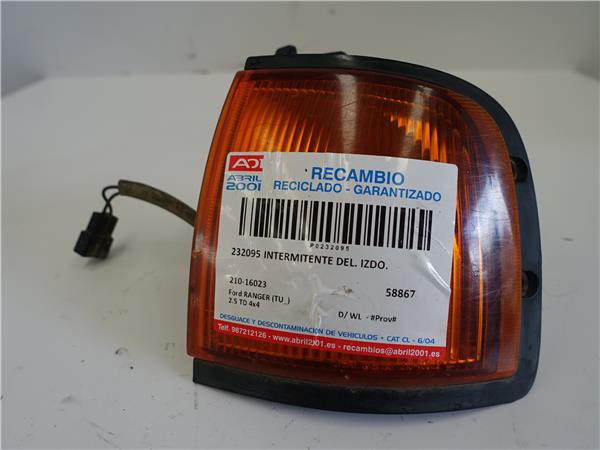 INTERMITENTE DEL. IZDO. Ford ranger (tu_) 2.5 TD 4x4 D/ WL - #Prov# DWLPROV 210-16023 21016023 VERDE Delanteras delanteros Izquierdas izquierdos pilotos
