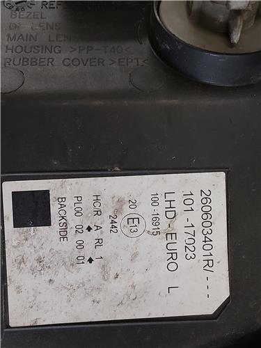 FARO DEL. IZDO. Renault kangoo express (fw0/1_) 1.5 dCi (FW0A, FW0B) K9K 800 K9K800 260603401R BLANCO Bombillas Delanteras delanteros Izquierdas izquierdos Lámparas luces Luz Pilotos JR5154 - Imagen 3