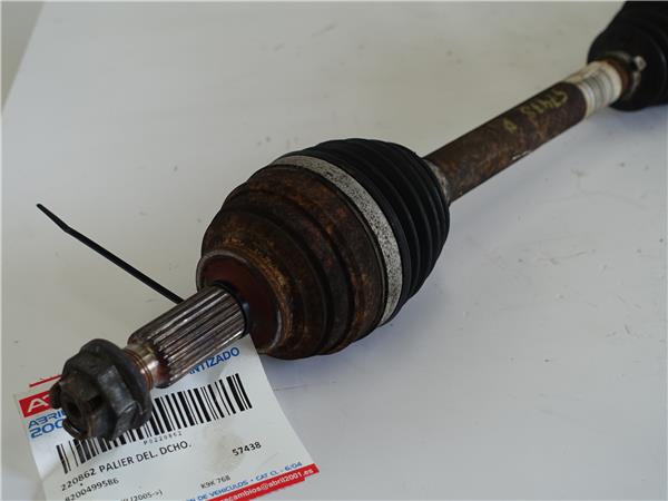 PALIER DEL. DCHO. Renault clio iii (2005->) 1.5 dCi (C/BR1G) K9K 768 K9K768 8200499586 ROJO cardan Delantero Derecho trasmision - Imagen 2