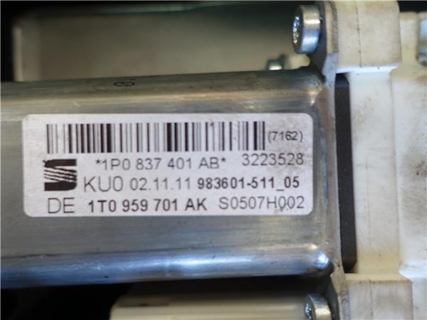 MECANISMO ELEVALUNAS TRA. IZDO. Seat leon (1p1)(05.2005->) 1.6 TDI CAYC 1P0837401AB NEGRO Izquierdas izquierdos motor Traseras traseros - Imagen 3