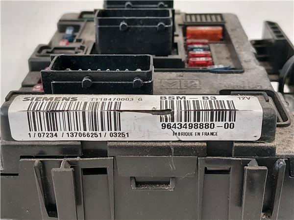 CENTRALITA BSM Citroen c2 (2003->) 1.4 KFV (TU3JP) KFV(TU3JP) 9643498880-00 964349888000 NEGRO - Imagen 3