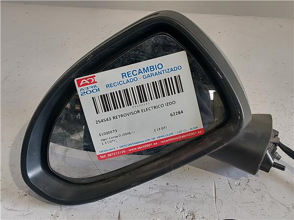 RETROVISOR ELECTRICO IZDO. Opel corsa d (2006->) 1.3 CDTI Z 13 DTJ Z13DTJ E1020873 GRIS Espejo Izquierdo