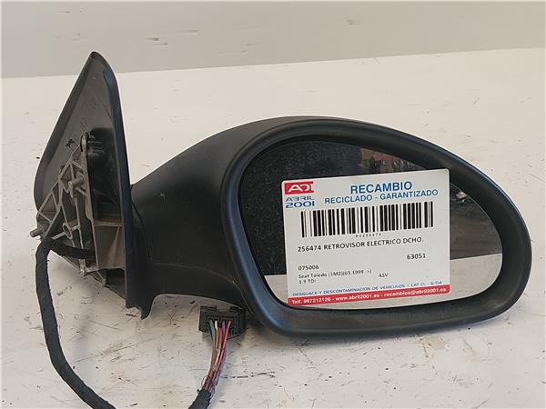 RETROVISOR ELECTRICO DCHO. Seat toledo (1m2)(03.1999->) 1.9 TDI ASV 075006 75006 GRIS PLATA Derecho Espejo