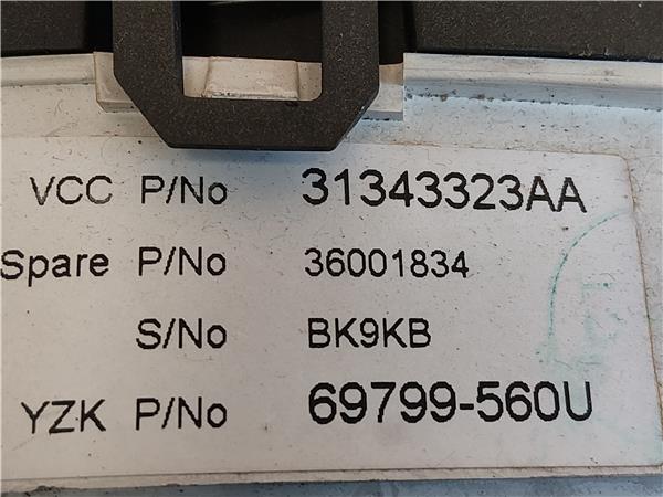 CUADRO COMPLETO Volvo v60 drive - #prov# 1.6 - #Prov# D4162T - #Prov# D4162TPROV 31343323AA GRIS COMPLETO instrumentos - Imagen 3