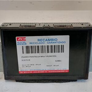 PANTALLA MULTIFUNCION Volvo v60 drive - #prov# 1.6 - #Prov# D4162T - #Prov# D4162TPROV 31357018 GRIS