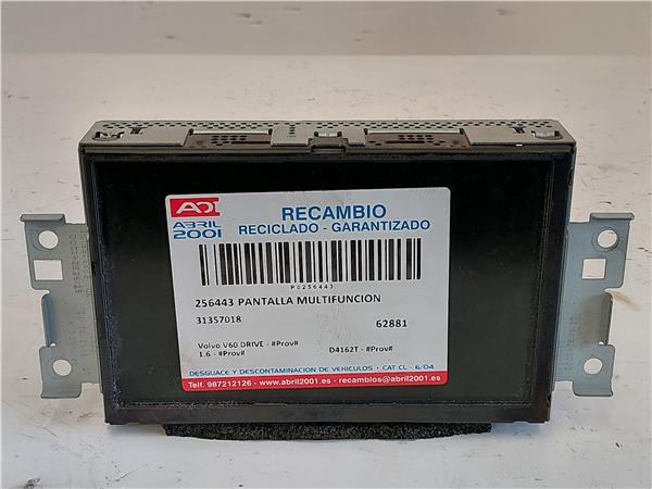 PANTALLA MULTIFUNCION Volvo v60 drive - #prov# 1.6 - #Prov# D4162T - #Prov# D4162TPROV 31357018 GRIS