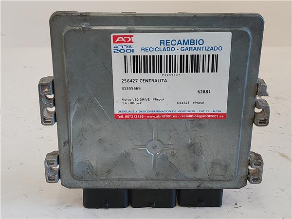 CENTRALITA Volvo v60 drive - #prov# 1.6 - #Prov# D4162T - #Prov# D4162TPROV 31355669 GRIS uce
