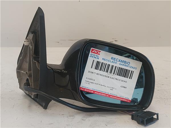 RETROVISOR ELECTRICO DCHO. Volkswagen golf iv berlina (1j1)(1997->) 1.9 TDI AHF E1020514 NEGRO Derecho Espejo