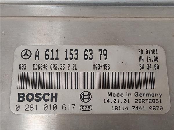 CENTRALITA Mercedes-Benz sprinter 3-t furgón (903) 308 CDI OM 611.987 OM611987 0281010617 281010617 BLANCO uce 711.605 - Imagen 3