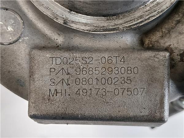 TURBO Citroen berlingo furgón (2008->) 1.6 HDi 75 D-9HW - #Prov# D9HWPROV 9685293080 GRIS compresor TURBOCOMPRESOR 20DP37 - Imagen 3