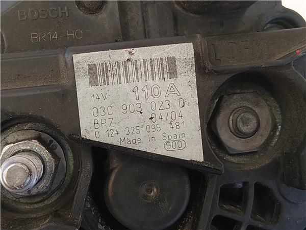 ALTERNADOR Volkswagen golf v (1k1)(2003->) 1.6 FSI BLP 03C903023D 3C903023D GRIS generador - Imagen 3