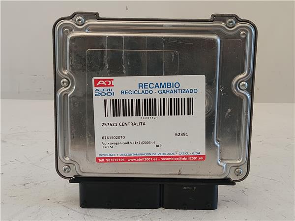 CENTRALITA Volkswagen golf v (1k1)(2003->) 1.6 FSI BLP 0261S02070 261S02070 GRIS uce