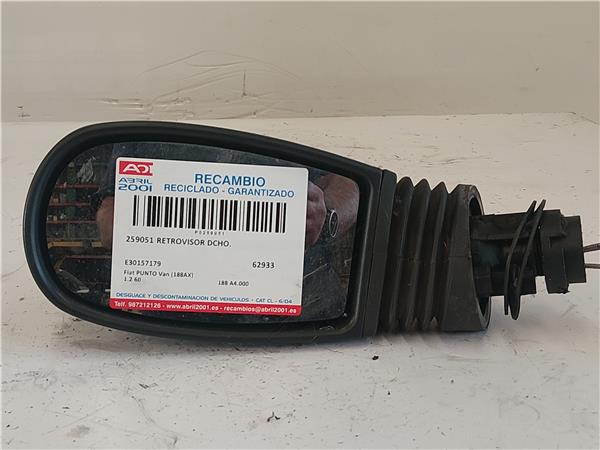 RETROVISOR DCHO. Fiat punto van (188ax) 1.2 60 188 A4.000 188A4000 E30157179 GRIS Derecho Espejo