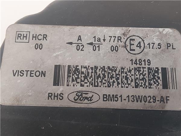 FARO DEL. DCHO Ford focus iii 1560 CC 70 KW - #Prov# D/T3DB - #Prov# DT3DBPROV BM5113W029AF NEGRO Bombillas delanteras Delanteros Derechas Derechos Lámparas luces Luz piloto Pilotos - Imagen 3