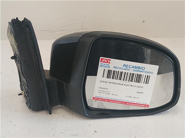 RETROVISOR ELECTRICO DCHO. Ford focus iii 1560 CC 70 KW - #Prov# D/T3DB - #Prov# DT3DBPROV E9024550 NEGRO Derecho Espejo