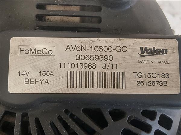 ALTERNADOR Ford focus iii 1560 CC 70 KW - #Prov# D/T3DB - #Prov# DT3DBPROV AV6N10300GC NEGRO generador - Imagen 3