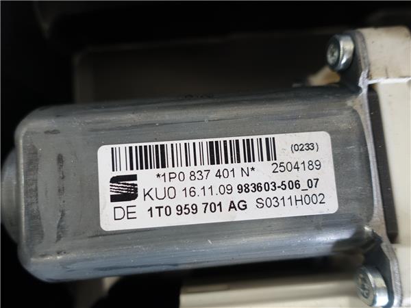 MECANISMO ELEVALUNAS DEL. IZDO. Seat leon (1p1)(05.2005->) 1.9 TDI BLS 1P0837401N NEGRO Delanteras delanteros Izquierdas izquierdos motor KBL - Imagen 3