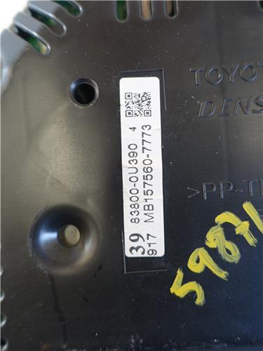 CUADRO COMPLETO Toyota yaris (ksp9/scp9/nlp9)(08.2005->) 1.5 (NCP93) 1NZ-FE 1NZFE 83800-OU390 83800OU390 BLANCO COMPLETO instrumentos - Imagen 3