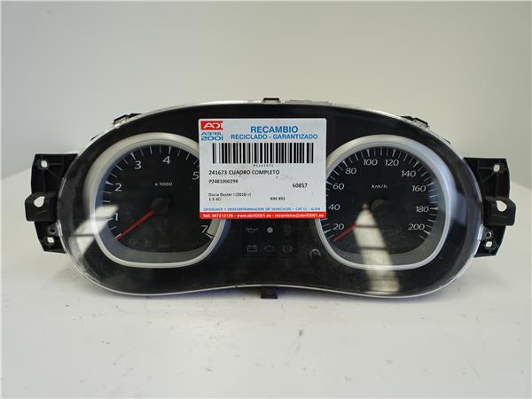 CUADRO COMPLETO Dacia duster i (2010->) 1.5 dCi K9K 892 K9K892 21677499-2 216774992 P248100029R MARRON COMPLETO instrumentos JR5189
