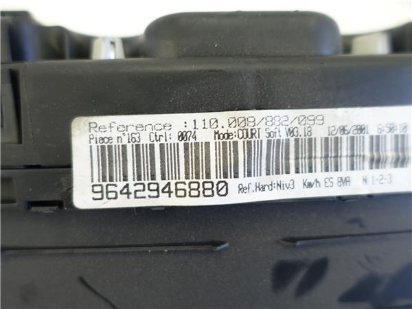 CUADRO COMPLETO Peugeot 406 berlina (s1/s2)(08.1995->) 2.0 16V RFN (EW10J4) RFN(EW10J4) 9642946880 GRIS COMPLETO instrumentos 20TP76 - Imagen 2