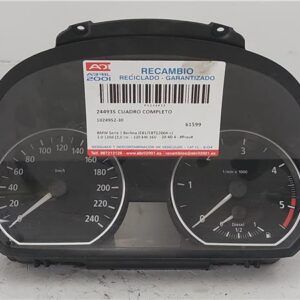 CUADRO COMPLETO BMW serie 1 berlina (e81/e87)(2004->) 2.0 120d [2,0 Ltr. - 120 kW 16V Diesel] 20 4D 4 - #Prov# 204D4PROV 6964503-01 696450301 1024952-30 102495230 NEGRO    COMPLETO instrumentos