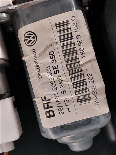 MECANISMO ELEVALUNAS TRA. IZDO. Seat leon (1p1)(05.2005->) 1.6 BSE 1K0959703G 1P0867443A NEGRO Izquierdas izquierdos motor Traseras traseros GVY - Imagen 3