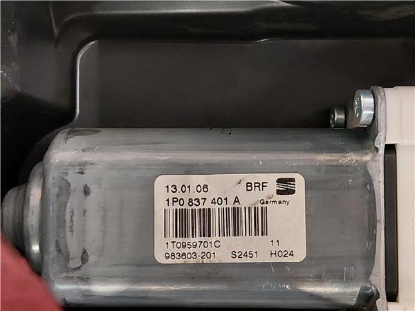 MECANISMO ELEVALUNAS DEL. IZDO. Seat leon (1p1)(05.2005->) 1.6 BSE 1P0837401A 1P0867435 NEGRO Delanteras delanteros Izquierdas izquierdos motor GVY - Imagen 3