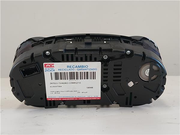 CUADRO COMPLETO Volkswagen polo v (6r1)(06.2009->) 1.0 - #Prov# CHY - #Prov# CHYPROV 6C0920730A BLANCO COMPLETO instrumentos QAE - Imagen 2